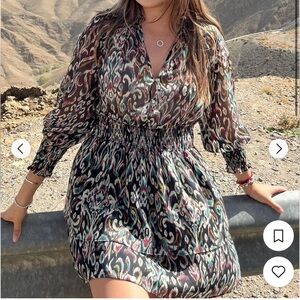 Zara printed mini dress